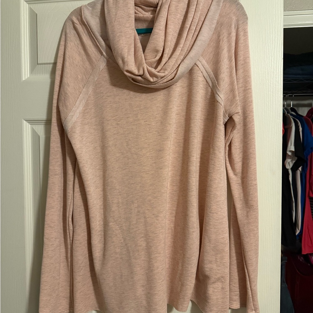 Women's Pink Cowl Neck Super Soft Shirt